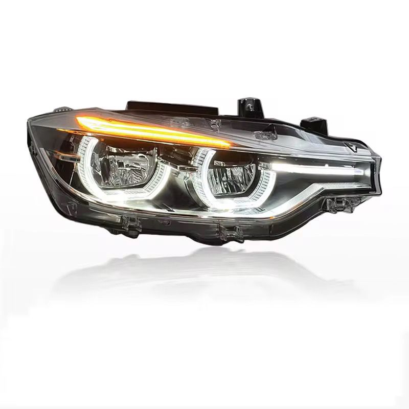 Faruri Full LED BMW F30/F31 2012–2019 cu DRL Switchback (Alb → Galben la Flash)