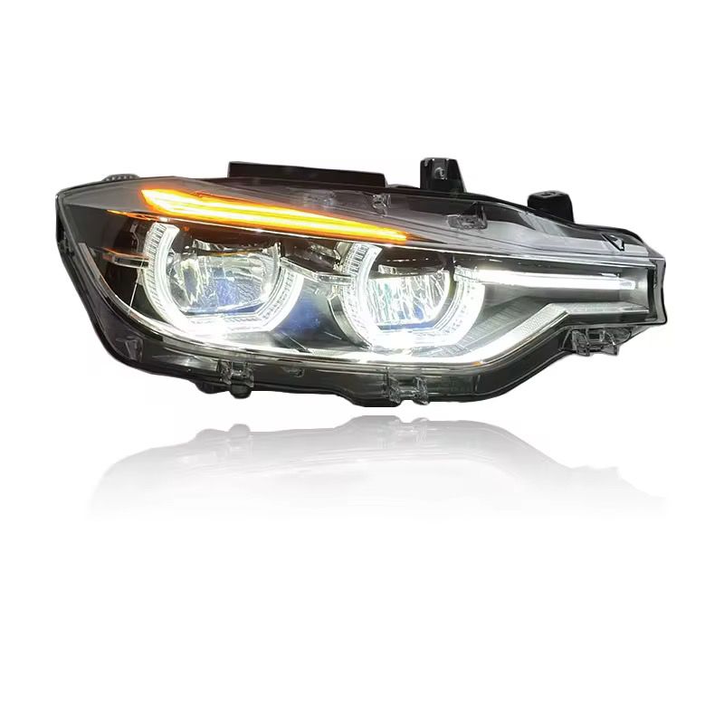 Faruri Full LED BMW F30/F31 2012–2019 cu DRL Switchback (Alb → Galben la Flash)